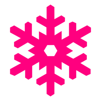 Snow Flake Decal (Hot Pink)